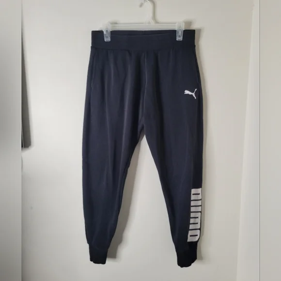 Puma Black Logo Sweatpants - Picture 2 of 7